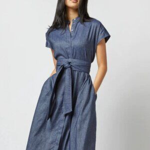 Ann Mashburn Gianna Indigo Stretch Cotolino Dress Ann Mashburn Gianna Indigo XS